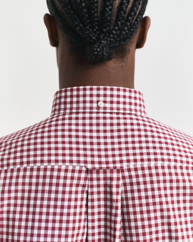 Camisa em popelina gingham Classic regular fit