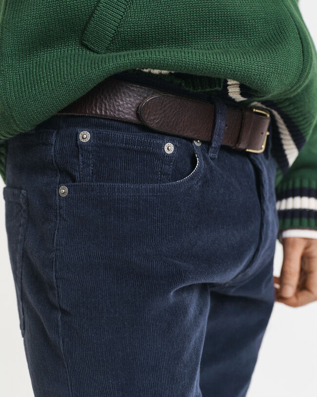 Calças de bombazina slim fit