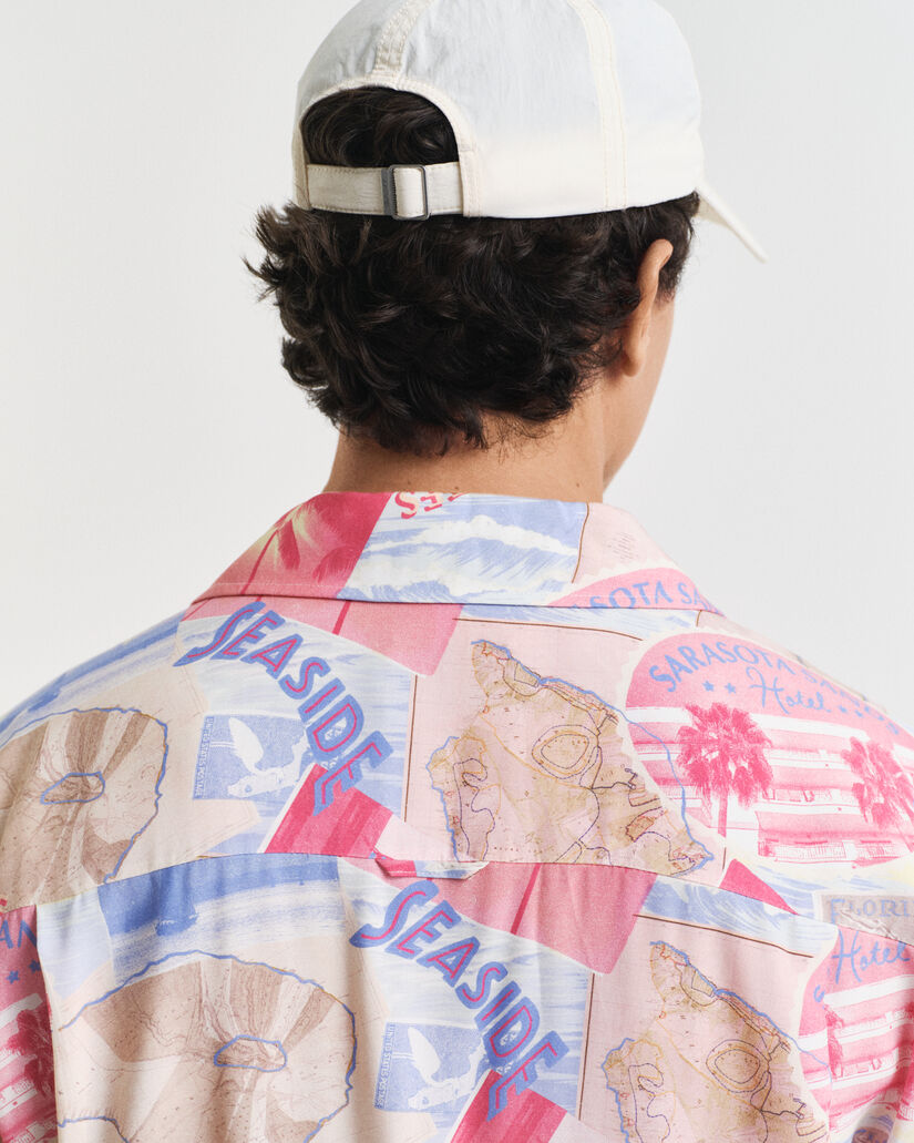 Camisa de manga curta com estampado Resort relaxed fit
