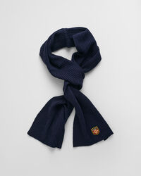 Conjunto de oferta com gorro e cachecol em lã com emblema