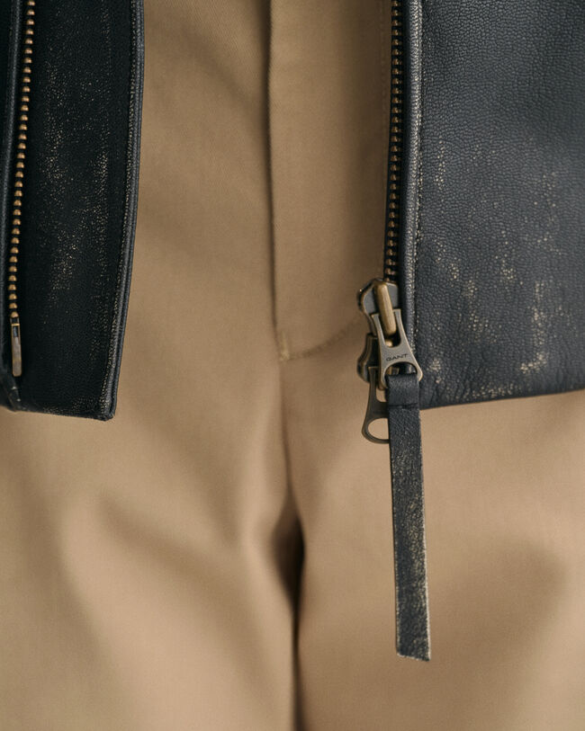 Blusão em pele Moto