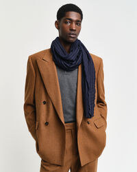 Cachecol às riscas em lã de merino extrafina