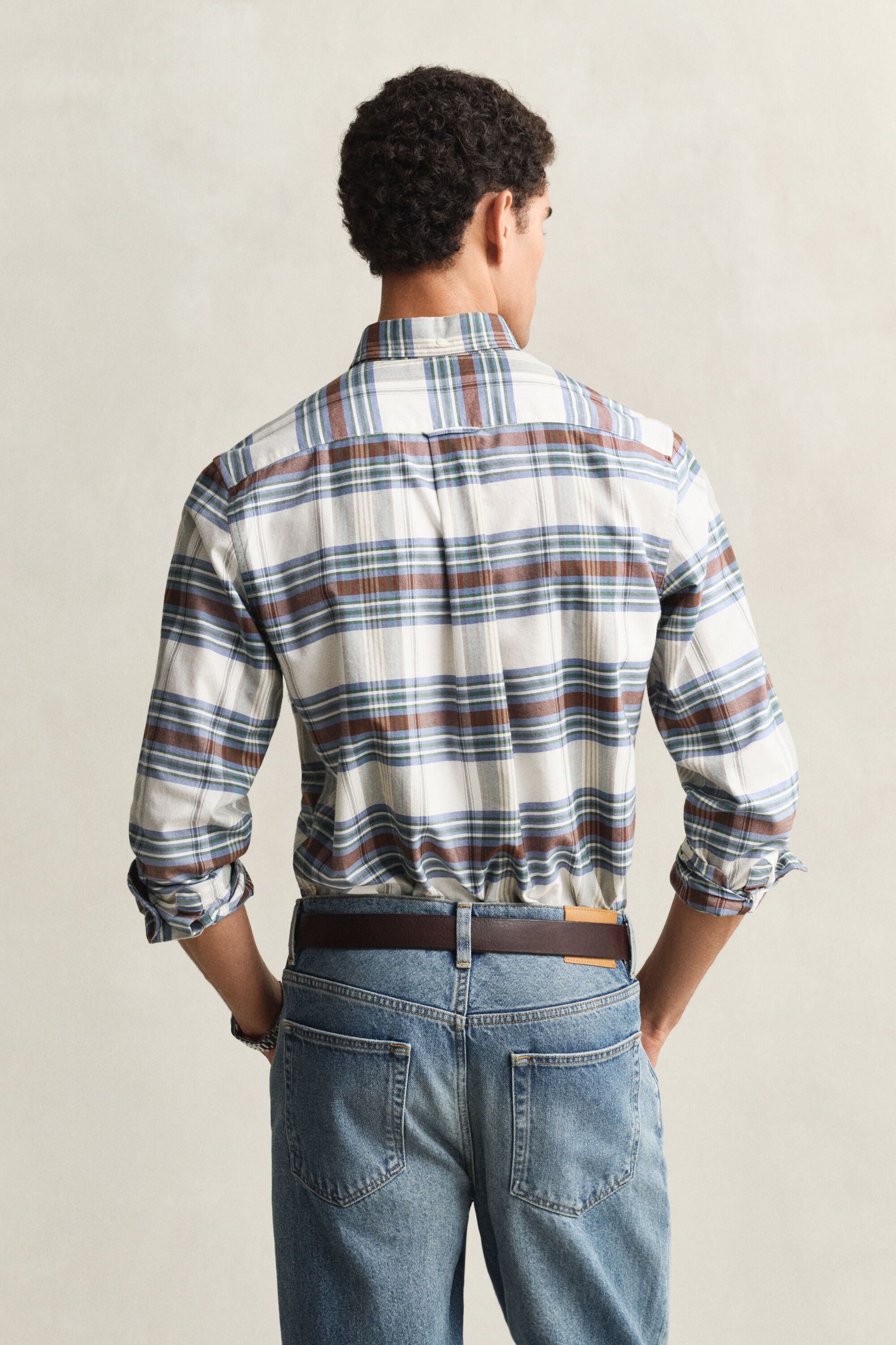 Camisa Oxford com padrão de xadrez Classic Regular Fit