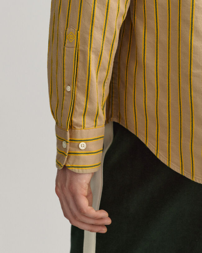 Camisa às riscas Dobby relaxed fit