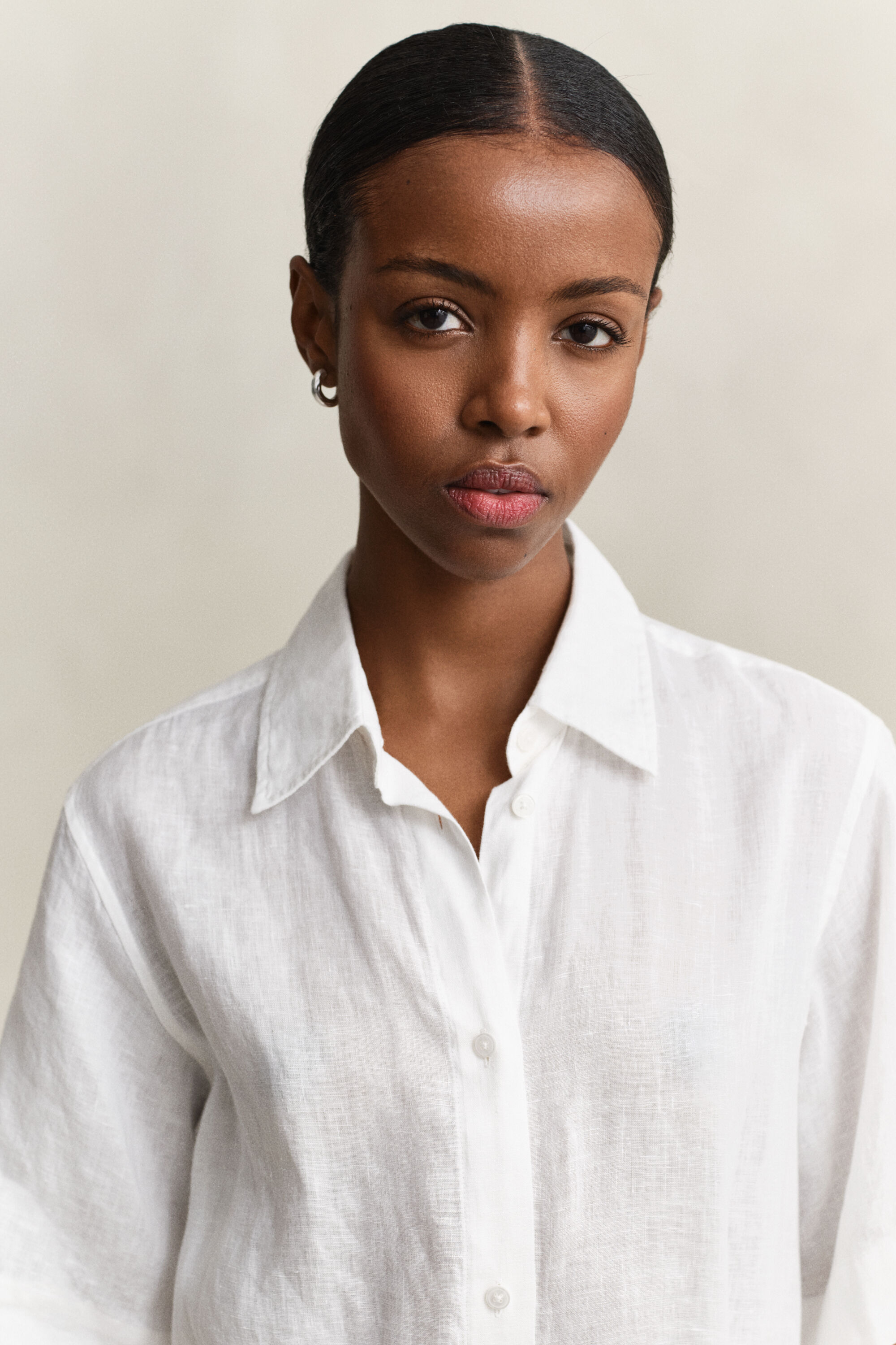 Vestido-camisa em linho