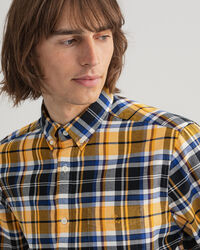 Camisa Oxford axadrezada regular fit