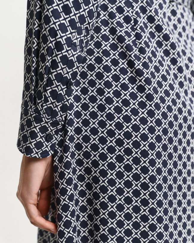Vestido-camisa com estampado Geometric