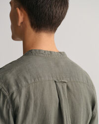 Camisa de linho tingida regular fit