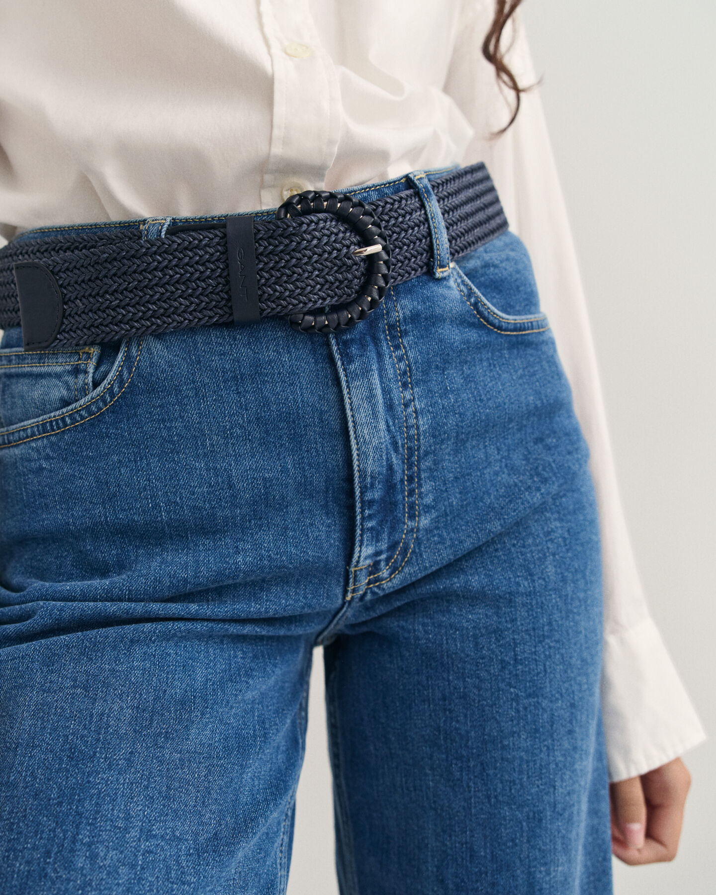 Cinto em algod&atilde;o entran&ccedil;ado