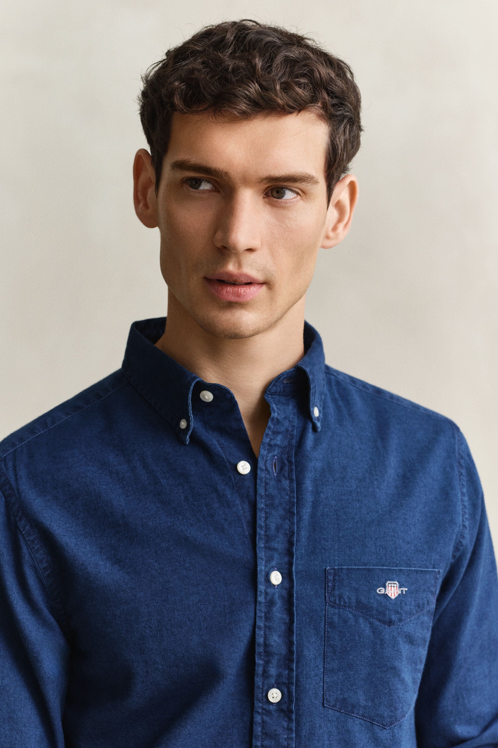 Camisa Oxford Indigo