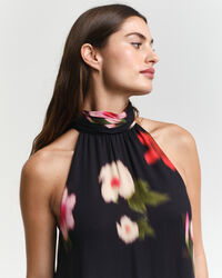 Vestido Halterneck com estampado floral