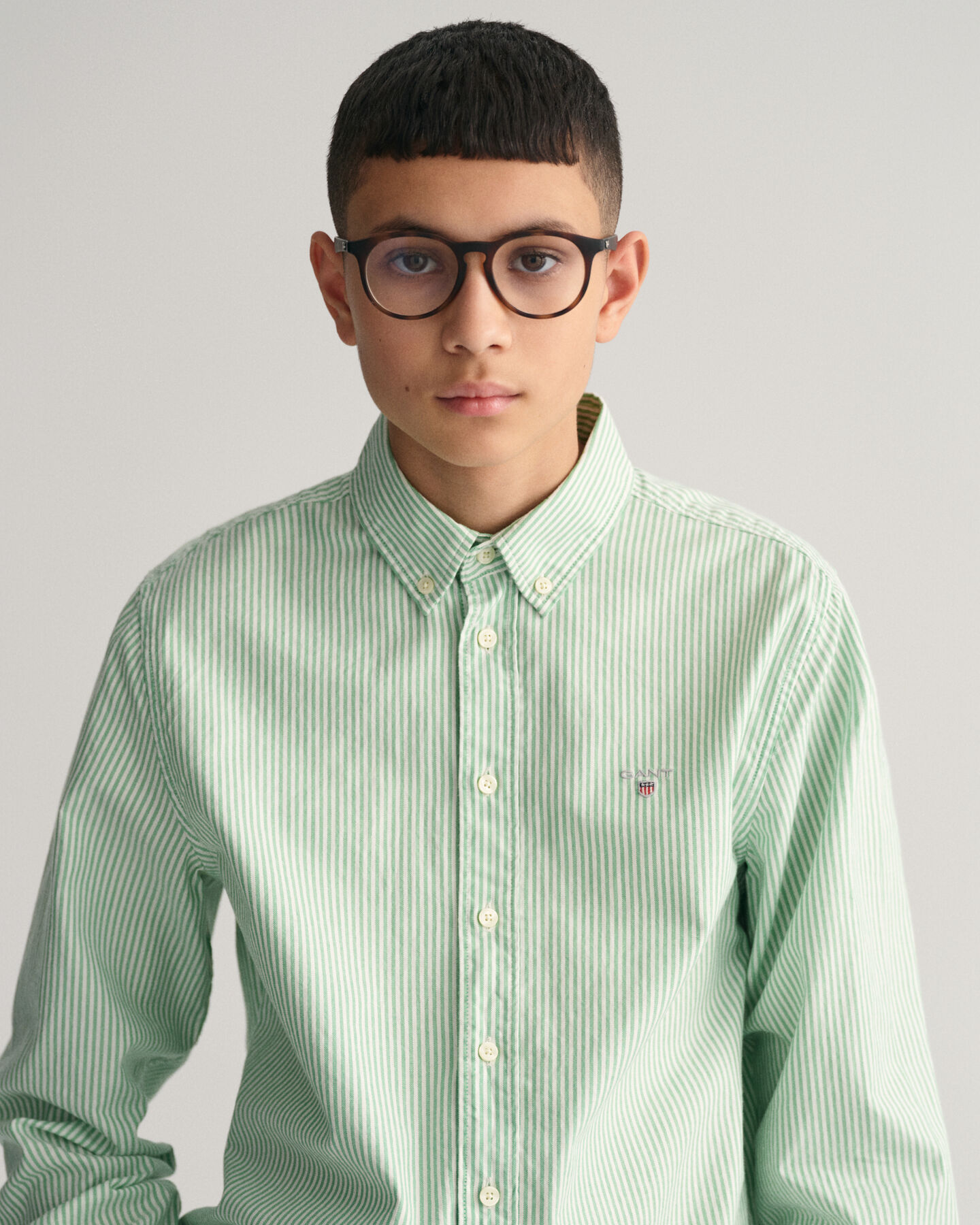 Camisa Oxford &agrave;s riscas Teen Boys