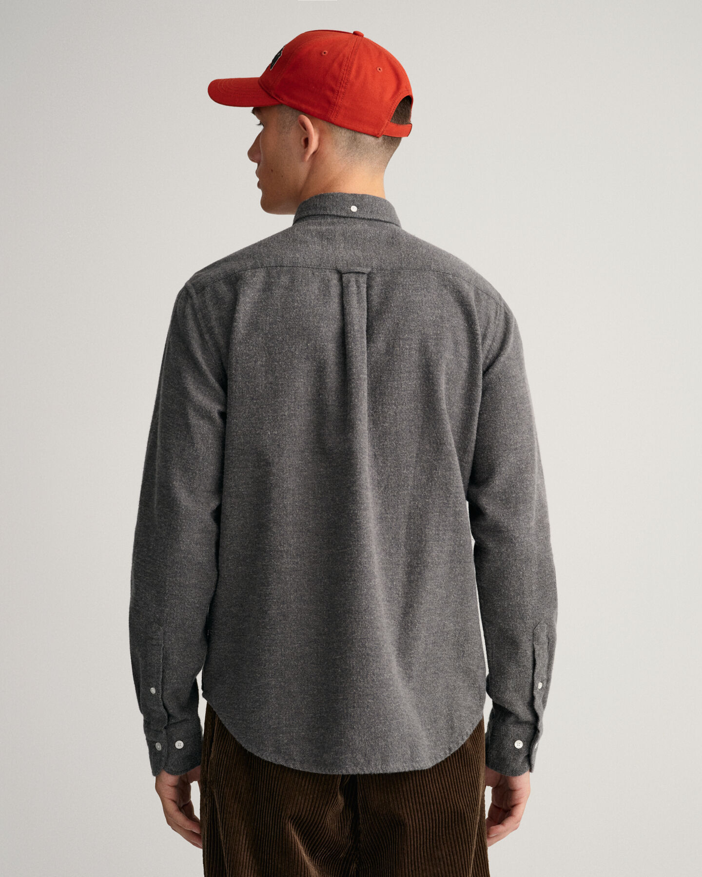 Camisa com padrão espinha de peixe regular fit