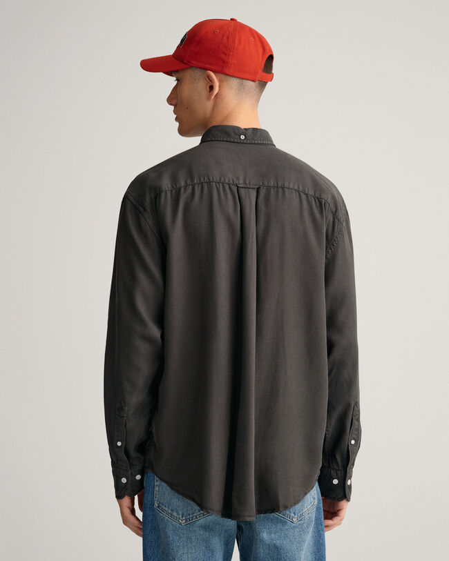 Camisa em liocel com tingimento relaxed fit