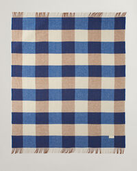 Manta decorativa com padrão de xadrez