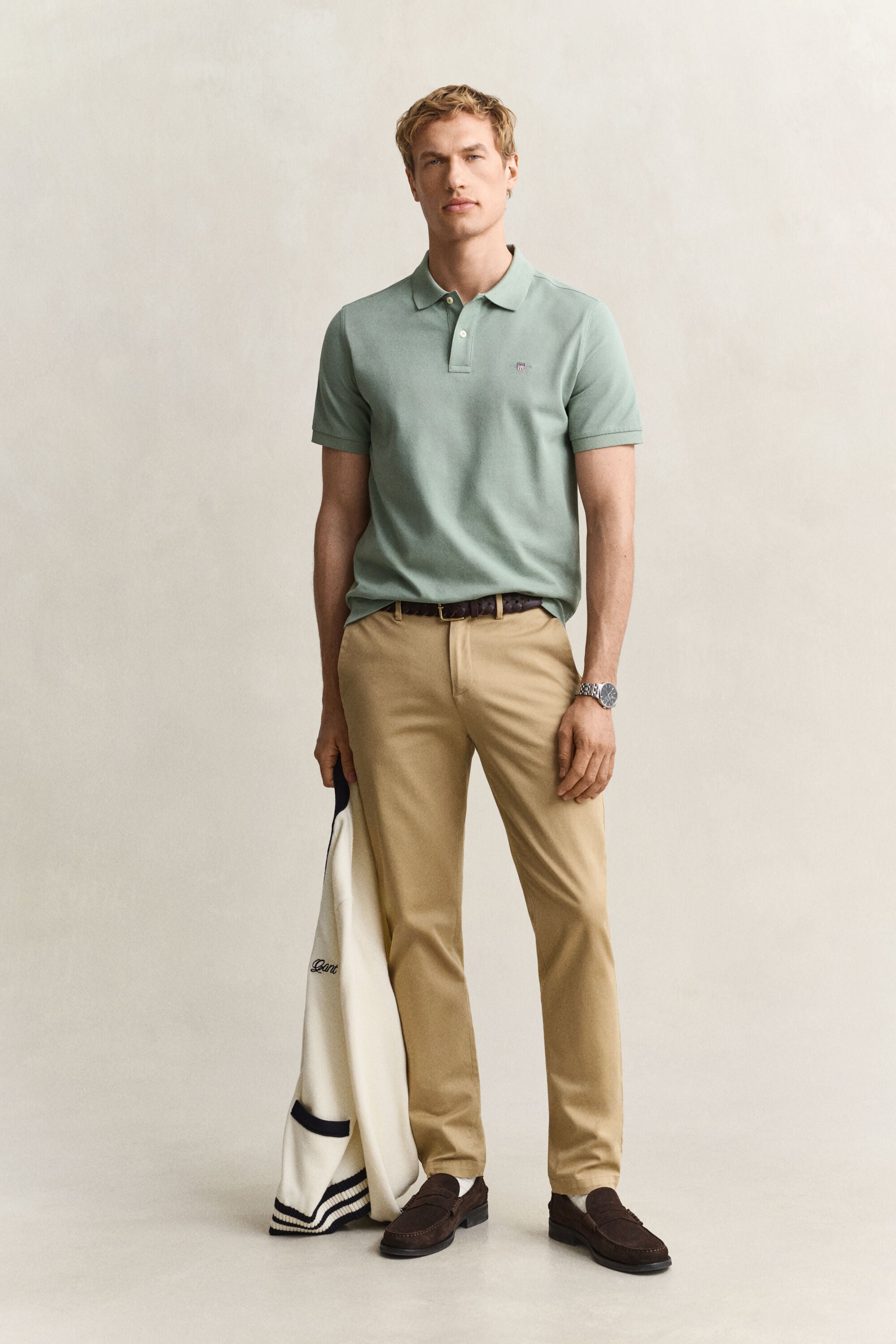 Calças chino elegantes slim fit