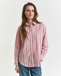 Camisa em popelina às riscas Classic relaxed fit