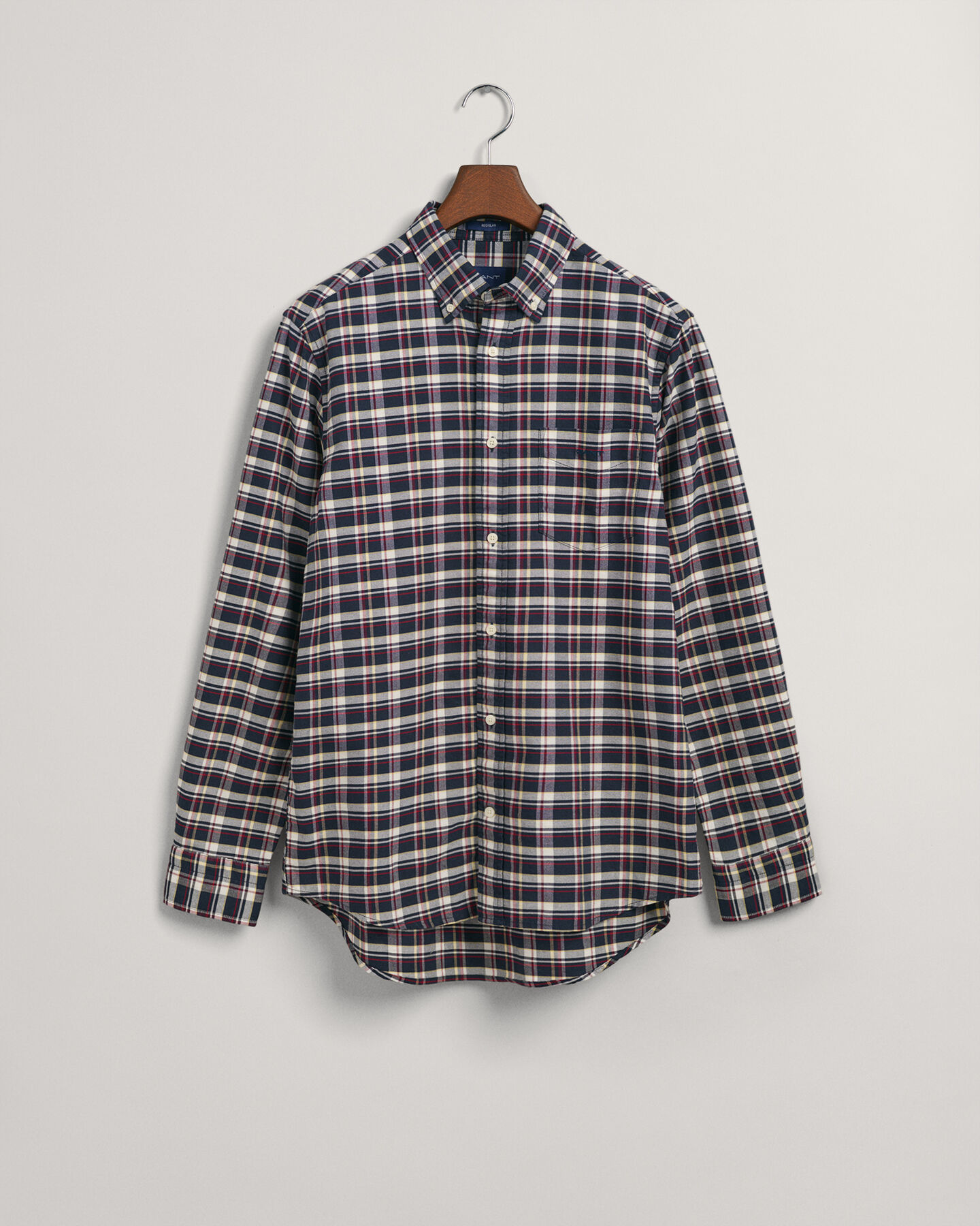 Camisa Oxford axadrezada regular fit