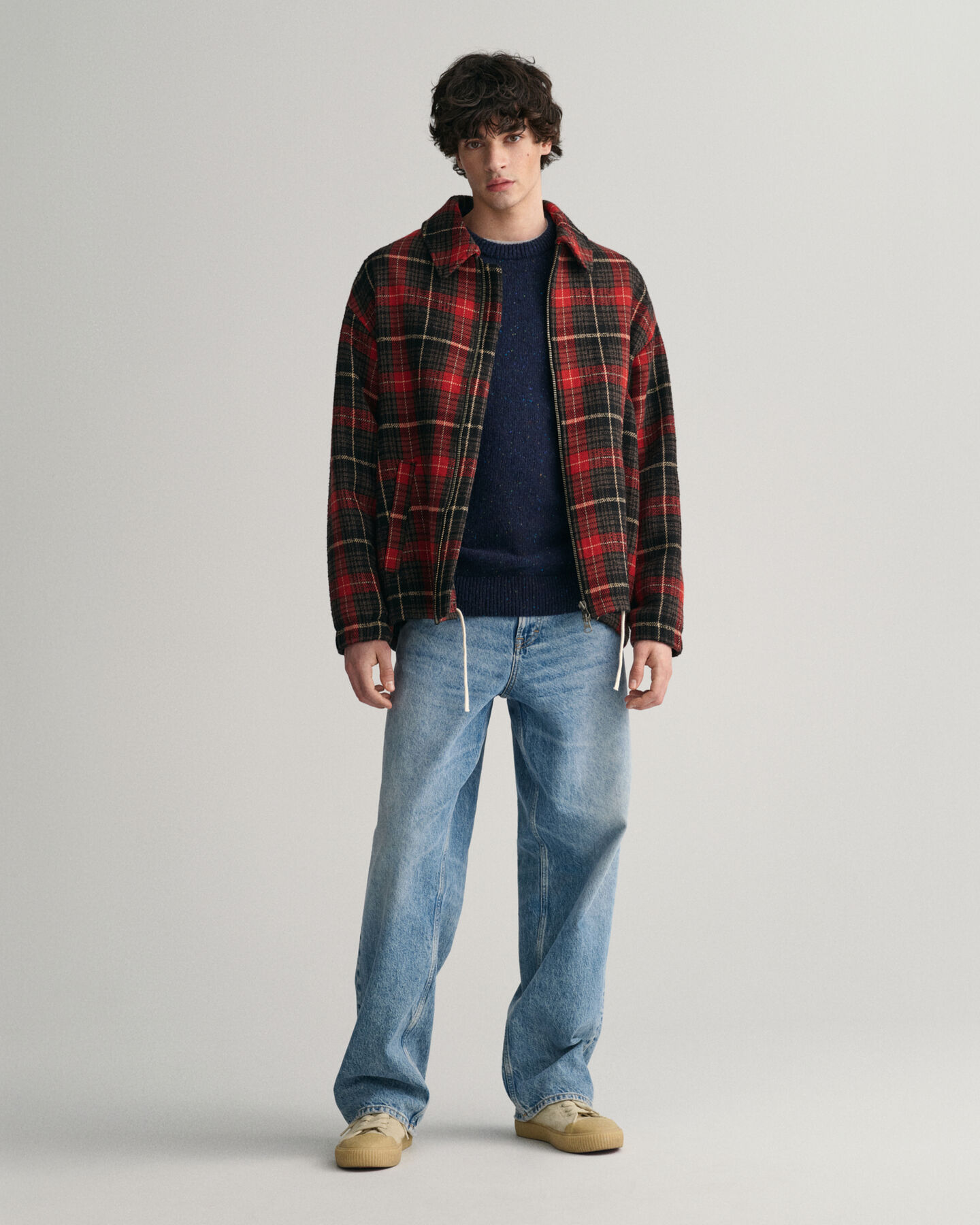 Sweatshirt com decote redondo Wool Nepps