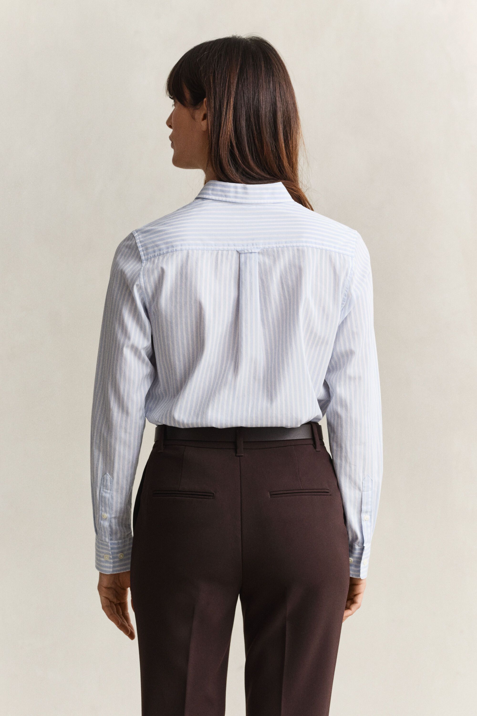Camisa em popelina às riscas Classic regular fit