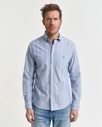 Camisa Oxford clássica às riscas regular fit