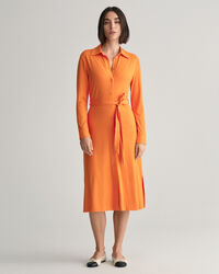 Vestido-camisa em jersey slim fit