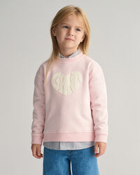 Sweatshirt com decote redondo Heart Graphic Girls