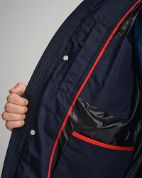 Blusão de penas comprido Alta