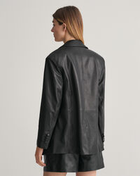 Blazer em pele regular fit