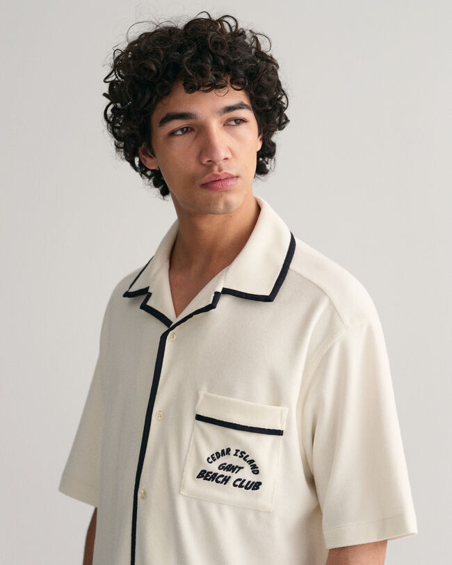 Camisa de manga curta Terry Cloth relaxed fit