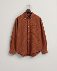 Camisa de algodão com padrão Houndstooth oversized