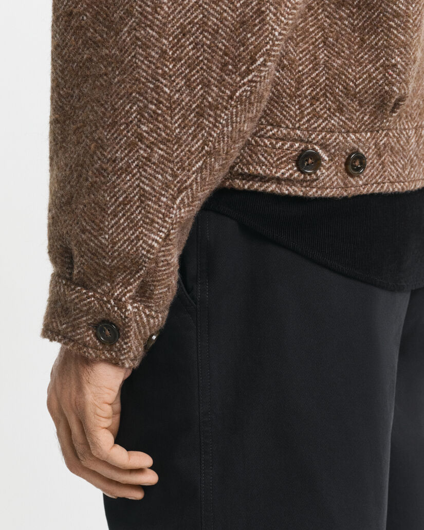 Casaco em lã Harrington