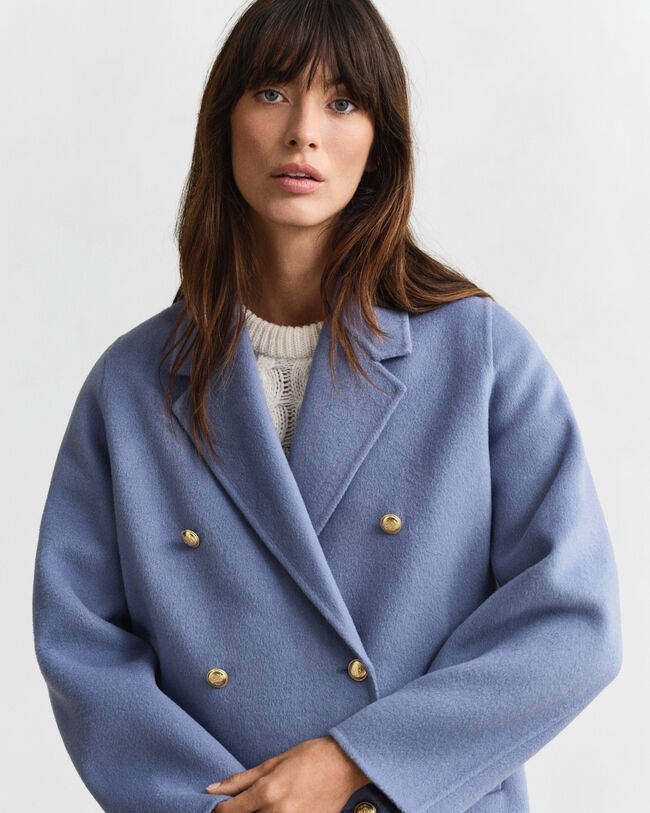 Casaco de marinheiro com detalhes cosidos à mão