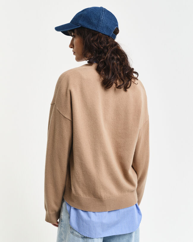 Casaco de malha em l&atilde; extrafina