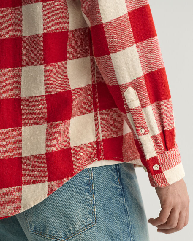 Camisa texturizada Buffalo Checked oversized