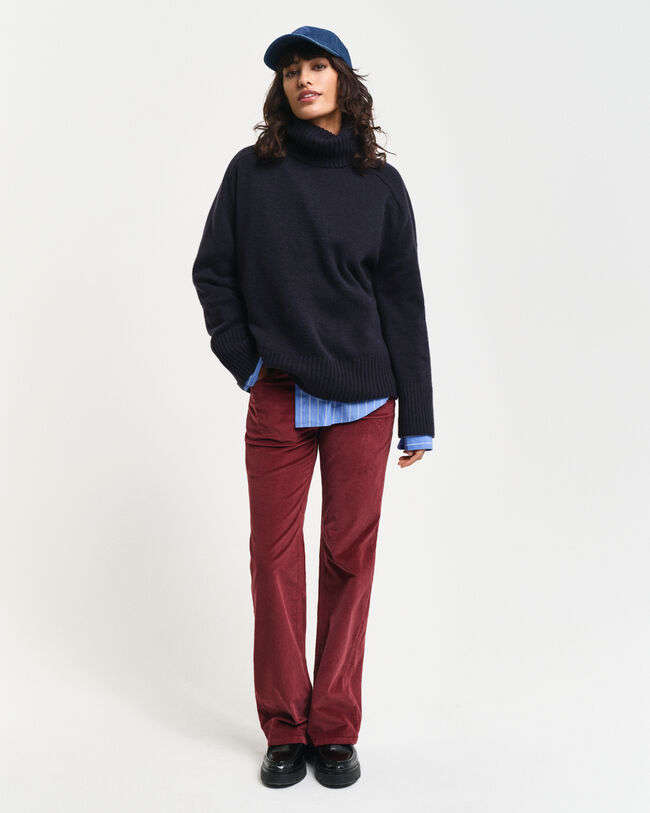 Camisola de gola alta em caxemira