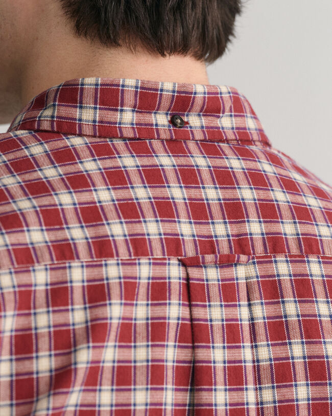 Camisa de flanela com padrão micro tartan regular fit