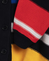 Casaco de malha às riscas