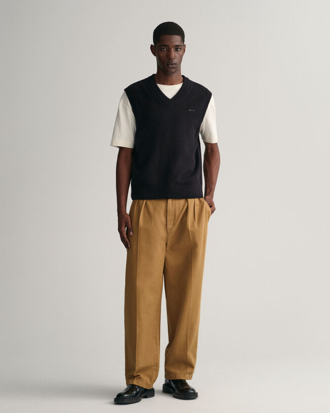 Colete em l&atilde; e algod&atilde;o