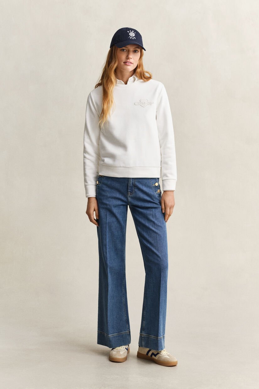 Sweatshirt com decote redondo Tonal Shield