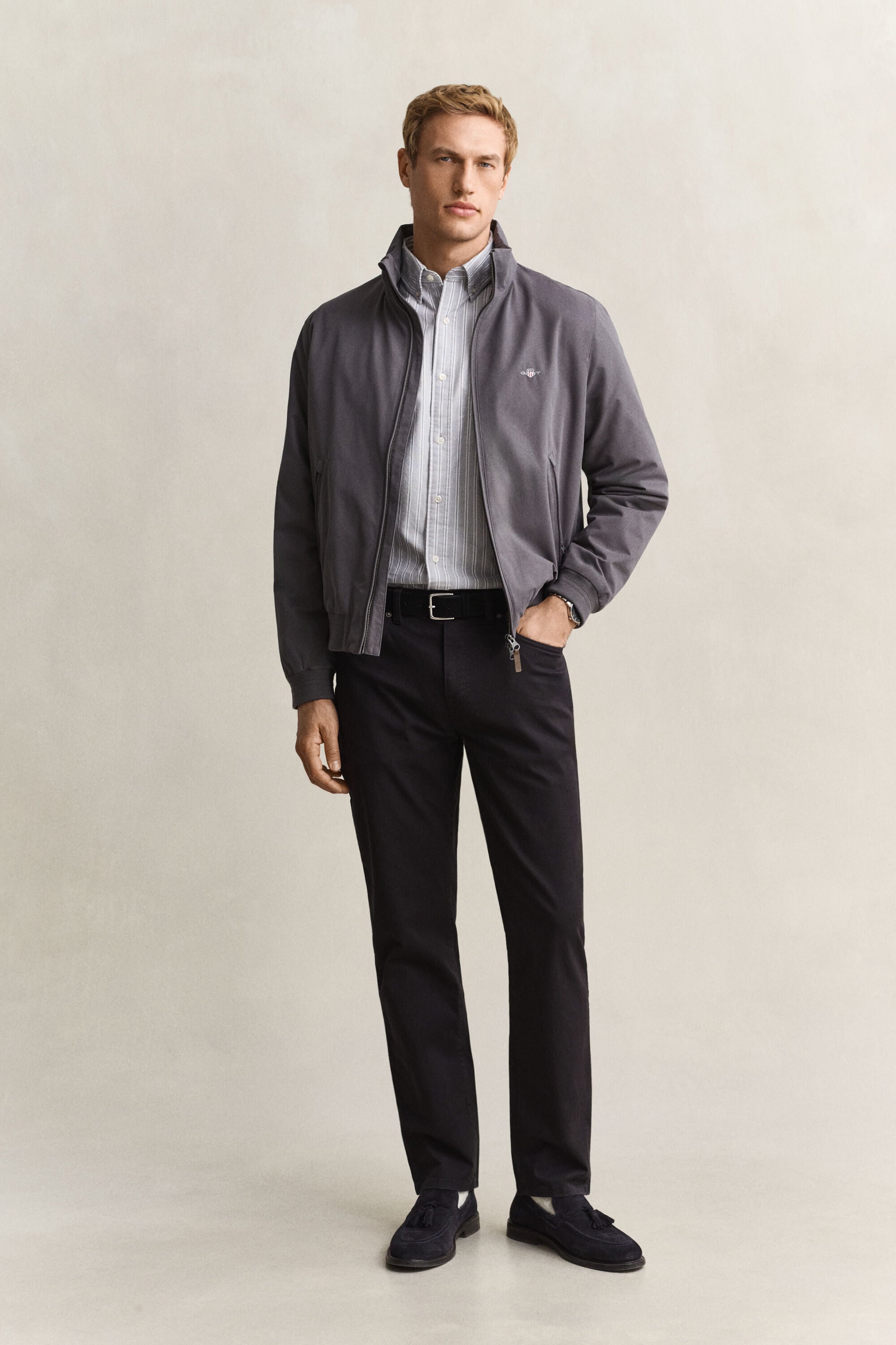 Camisa Oxford às riscas Classic