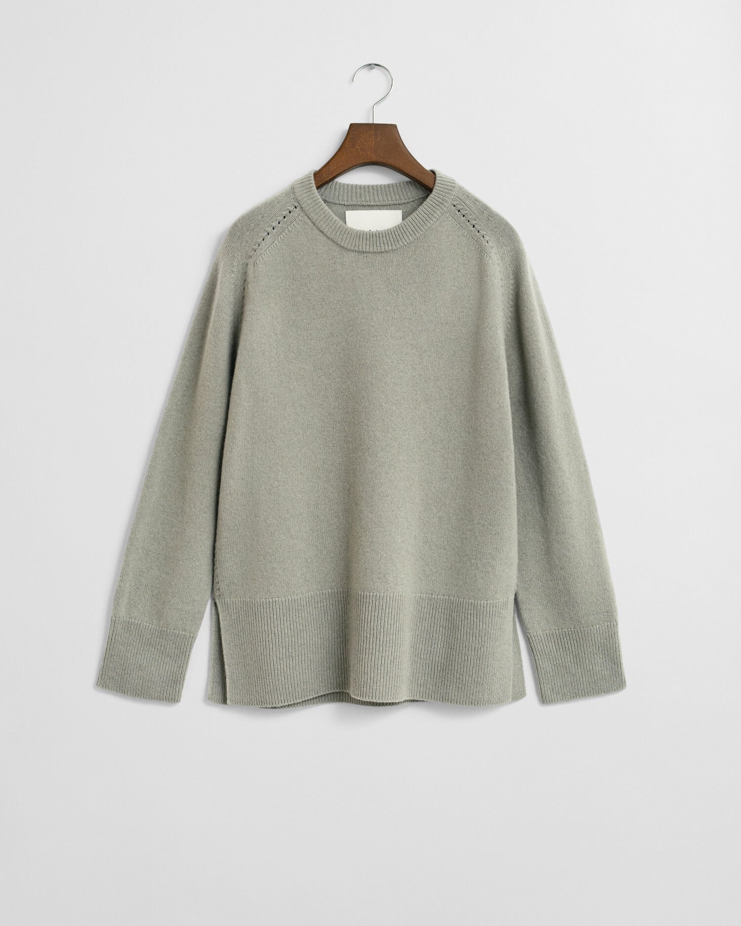 Camisola de malha em mistura de caxemira e lã suave com decote redondo