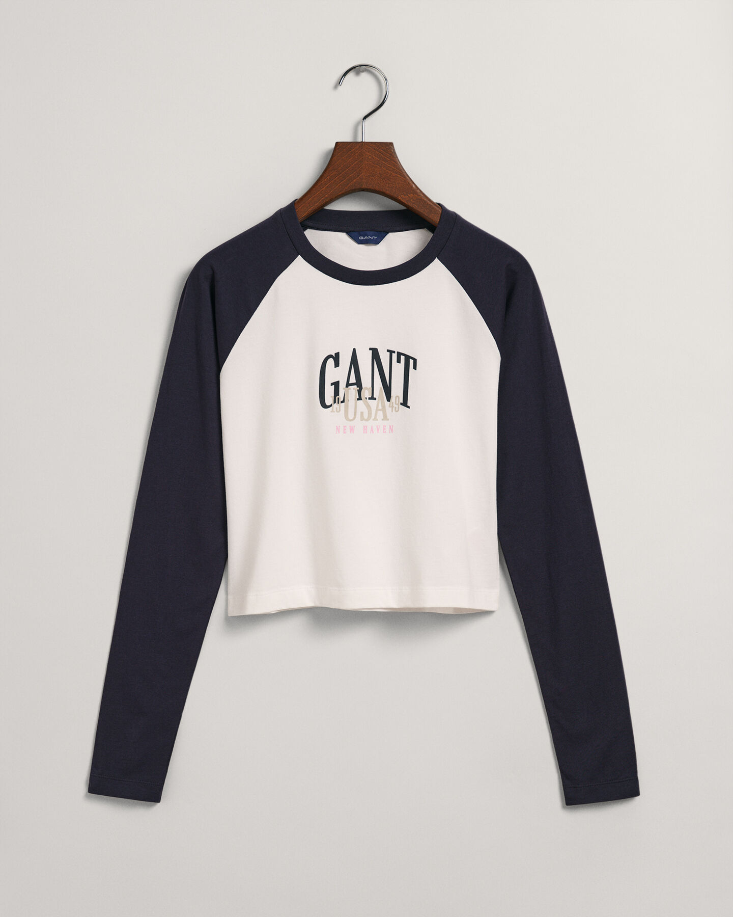 Top curto de manga comprida Contrast Teen Girls