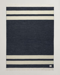 Manta decorativa em lã às riscas