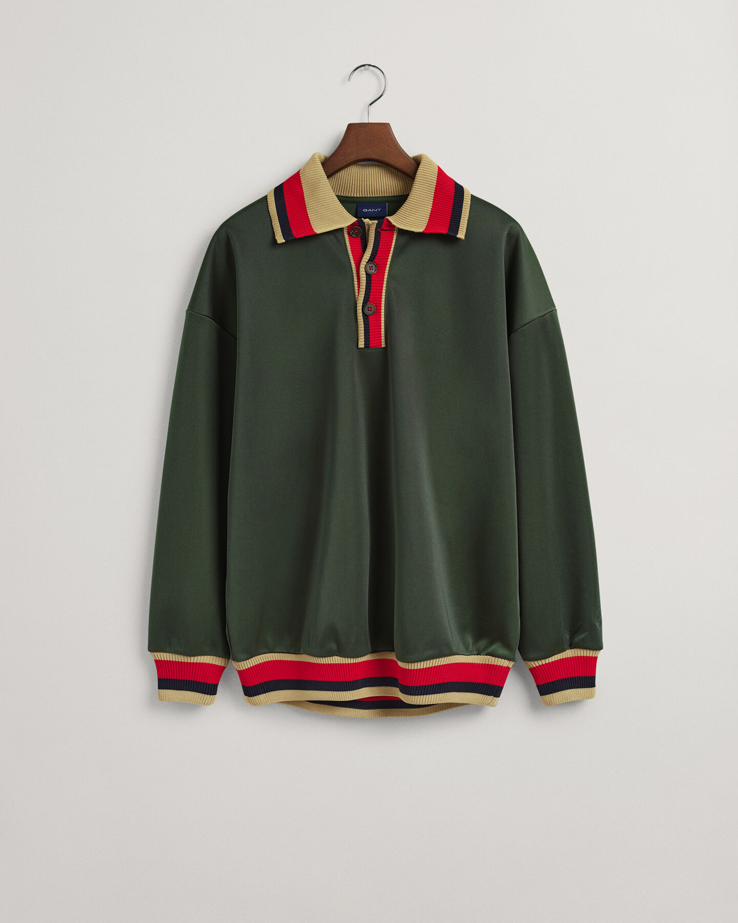 Rugger desportivo com colarinho em malha