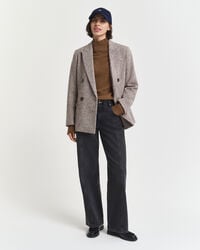 Camisola de malha com gola alta em lã extrafina