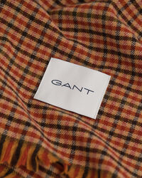 Cachecol largo em lã com padrão Gingham