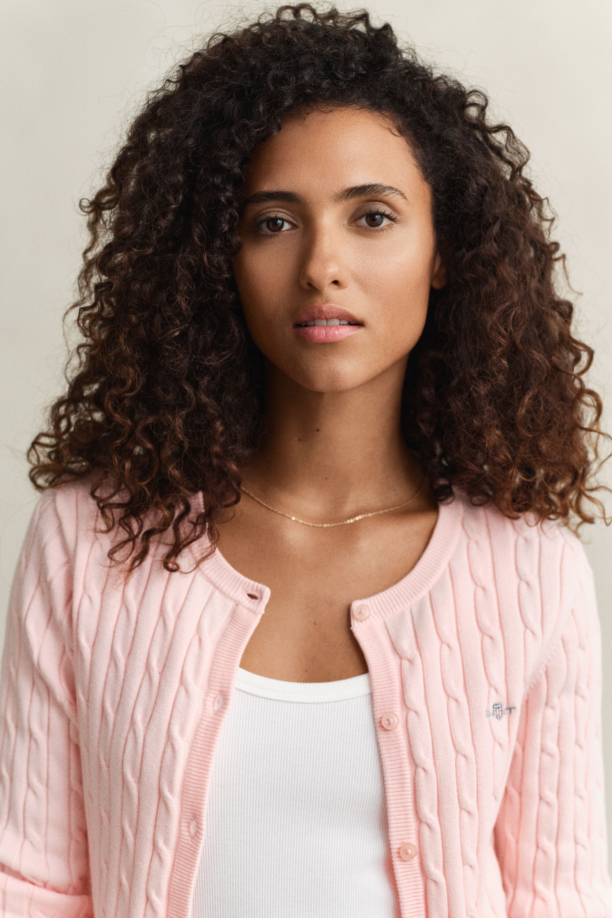 Casaco de malha entrançada