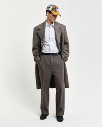 Camisa em popelina às riscas slim fit