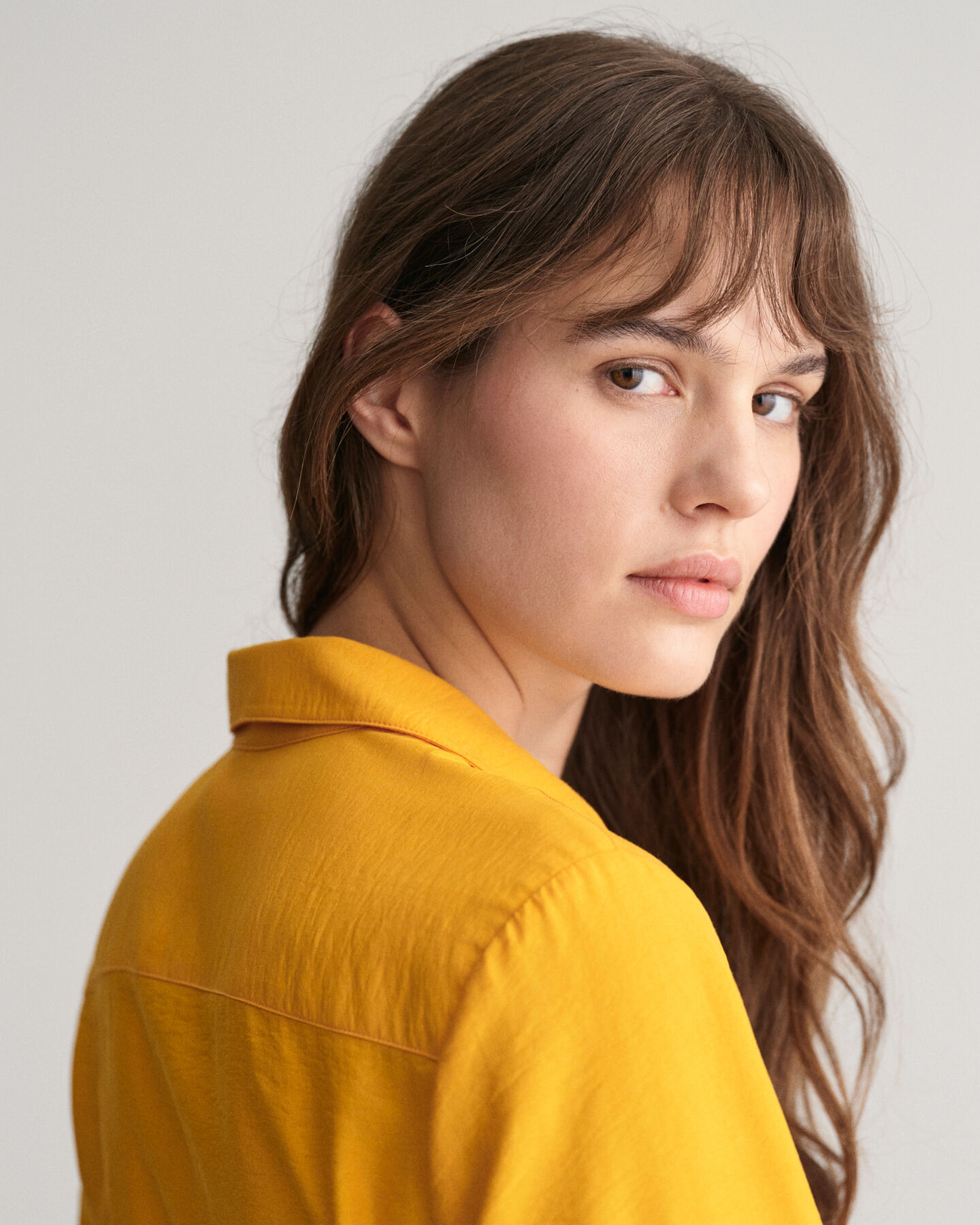 Vestido-camisa de trespasse